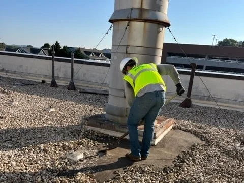 Fixing Ballast around a Roof Penetration